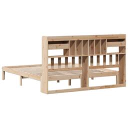 Berkfield Home Bookcase Bed without Mattress 180x200cm Solid Wood Pine in Light Sand - Size: Super King - thumbnail 6