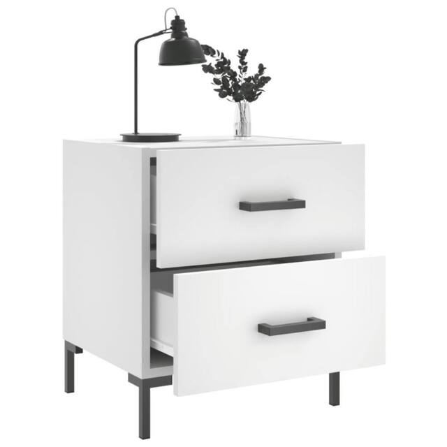 Berkfield Home Modern Bedside Cabinets 2 pcs White 40x35x47.5 cm Engineered Wood - image 1