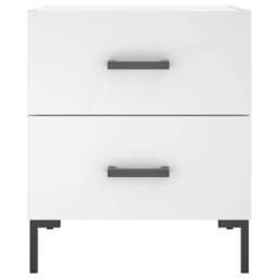 Berkfield Home Modern Bedside Cabinets 2 pcs White 40x35x47.5 cm Engineered Wood - thumbnail 5