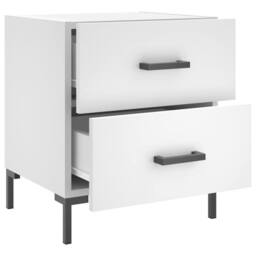 Berkfield Home Modern Bedside Cabinets 2 pcs White 40x35x47.5 cm Engineered Wood - thumbnail 7