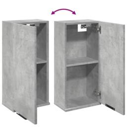Berkfield Home Wall-mounted Bathroom Cabinet Concrete Grey 32x20x67 cm - Size: 32 x 20 x 67 cm - thumbnail 7