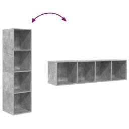 Berkfield Home Wall-mounted TV Cabinet Concrete Grey 37x37x142.5 cm Engineered Wood - thumbnail 9