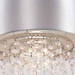 ValueLights Jesmond Pair of Grey Ceiling Pendant Shade - thumbnail 5