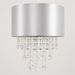 ValueLights Jesmond Pair of Grey Ceiling Pendant Shade - thumbnail 3