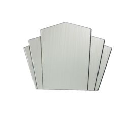 Melody Maison Art Deco Fan Frameless Wall Mirror 40cm X 60cm in Clear - Size: 40 cm X 60 cm - thumbnail 1