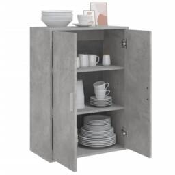 Berkfield Home Sideboard Concrete Grey 60x31x84 cm Engineered Wood - Size: 60 x 31 x 84 cm - thumbnail 4