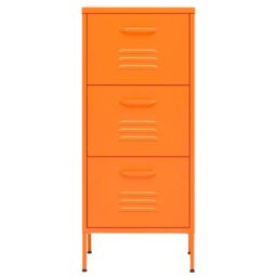Berkfield Home Storage Cabinet Orange 42.5x35x101.5 cm Steel - thumbnail 3