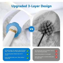 NESTLUNE Disposable Toilet Brush Wand with Holder & 48 Refills in White - thumbnail 6