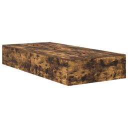 Berkfield Home Storage Bed Frame Smoked Oak 100x200 cm in Brown - thumbnail 3