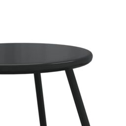 Berkfield Home Garden Coffee Tables 2 pcs Round Black Powder-coated Steel - thumbnail 7