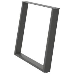 Berkfield Home vidXL Dining Table Legs U-Shaped 2 pcs Anthracite 100x(72-73) cm Steel in Charcoal - thumbnail 4