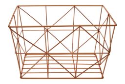 Orsina Stylish Copper Finish Tapered Wire Basket, Functional Wireframe Basket For Kitchen, High Quality Basket in Gold - thumbnail 2