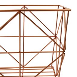 Orsina Stylish Copper Finish Tapered Wire Basket, Functional Wireframe Basket For Kitchen, High Quality Basket in Gold - thumbnail 4
