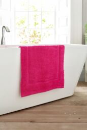 Deyongs Quik Dri Bath Mat 50x80cm - 100% Cotton, 1500gsm Quick Drying & Absorbent Bathroom Mat - 1846 in Fuchsia