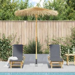 Berkfield Home Tiki Umbrella with Banana Leaf Canopy 180 cm Bamboo - thumbnail 1