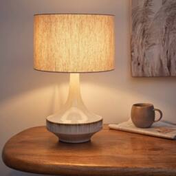 K LIVING PORTO CERAMIC TABLE LAMP in Cream - thumbnail 2