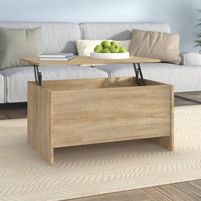 Berkfield Home Coffee Table Sonoma Oak 80x55.5x41.5 cm Engineered Wood in Brown - image 1