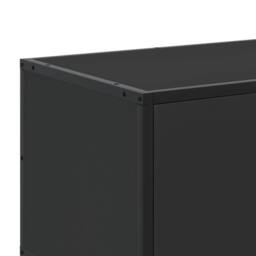 Berkfield Home TV Cabinet Black 100x35x41 cm Engineered Wood & Metal - Size: 100 x 35 x 41 cm - thumbnail 8