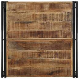 Berkfield Home Coffee Table 80x80x35 cm Solid Rough Wood Mango in Brown - Size: 80 x 80 x 35 cm - thumbnail 4