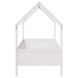 Berkfield Home Kids' House Bed Frame without Mattress White 80x200 cm Pine - thumbnail 5