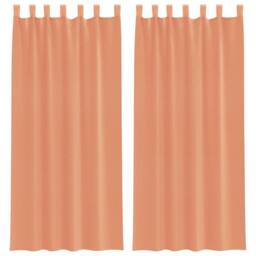 Berkfield Home Voile Curtains with Loops 2 pcs Terracotta 140x245 cm in Coral