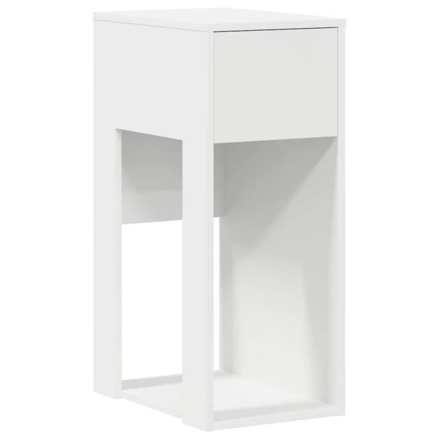 Berkfield Home Computer Tower Stand with Drawer White 30x44x74 cm - Size: 30 x 44 x 74 cm - image 1