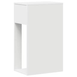 Berkfield Home Computer Tower Stand with Drawer White 30x44x74 cm - Size: 30 x 44 x 74 cm - thumbnail 7