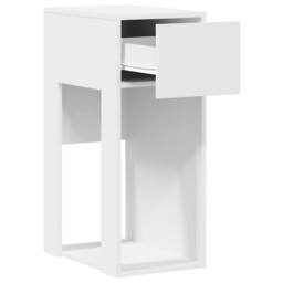 Berkfield Home Computer Tower Stand with Drawer White 30x44x74 cm - Size: 30 x 44 x 74 cm - thumbnail 4