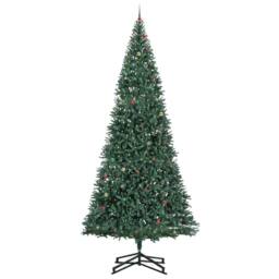 Berkfield Home Artificial Pre-lit Christmas Tree with Ball Set Green 500 cm - thumbnail 3