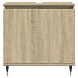 Berkfield Home Bathroom Cabinet Sonoma Oak 58x33x60 cm Engineered Wood in Brown - Size: 58 x 33 x 60 cm - thumbnail 3