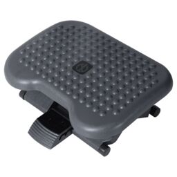 HOMCOM Ergonomic Footrest Adjustable Height & Angle, Home Office Foot Rest Stool with Non-Skid Massage Surface Texture Improves Comfort in Black - thumbnail 2