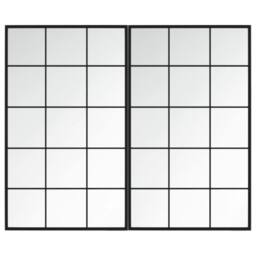 Berkfield Home Wall Mirrors 2 pcs Black 100x60 cm Metal - thumbnail 3
