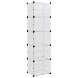 Berkfield Home Shoe Rack Transparent 44x31.5x153.5 cm PP in Clear - thumbnail 2