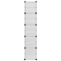 Berkfield Home Shoe Rack Transparent 44x31.5x153.5 cm PP in Clear - thumbnail 4