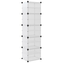 Berkfield Home Shoe Rack Transparent 44x31.5x153.5 cm PP in Clear - thumbnail 5