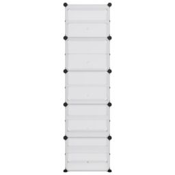 Berkfield Home Shoe Rack Transparent 44x31.5x153.5 cm PP in Clear - thumbnail 3