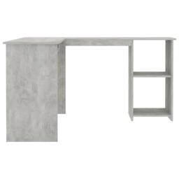 Berkfield Home L-Shaped Corner Desk Concrete Grey 120x140x75 cm Engineered Wood - Size: 120 x 140 x 75 cm - thumbnail 5