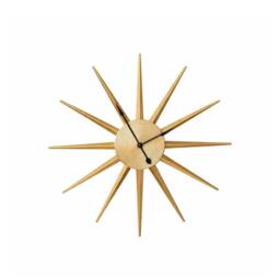 Melody Maison Gold Metal Starburst Detail Wall Clock - 60cm X 60cm - Size: 60 cm X 60 cm