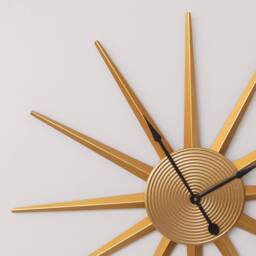Melody Maison Gold Metal Starburst Detail Wall Clock - 60cm X 60cm - Size: 60 cm X 60 cm - thumbnail 6