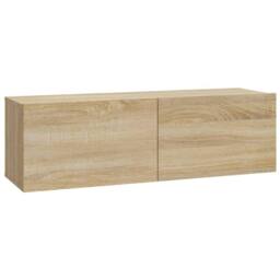 Berkfield Home Classic Wall-mounted TV Cabinet Sonoma Oak Engineered Wood in Light Brown - thumbnail 7