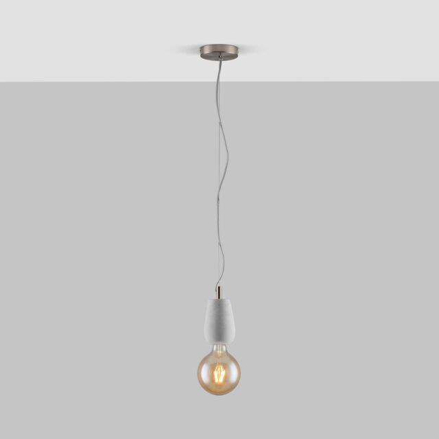 FurnitureboxUK Alice Grey Concrete Pendant Ceiling Light - image 1