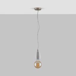 FurnitureboxUK Alice Grey Concrete Pendant Ceiling Light - thumbnail 2