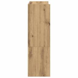 Berkfield Home Shoe Rack Artisan Oak 60x25x81 cm Engineered Wood in Brown - Size: 60 x 25 x 81 cm - thumbnail 5