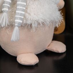 Samuel Alexander 52cm Battery Operated Plush White Christmas Reindeer with LED Lit Antlers - thumbnail 9