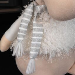 Samuel Alexander 52cm Battery Operated Plush White Christmas Reindeer with LED Lit Antlers - thumbnail 8