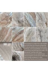 IH Design Upton Natural Marble Mango Wood Large TV Cabinet Taupe in Brown - thumbnail 8