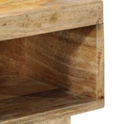 Berkfield Home Bedside Cabinet 50x27x50 cm Solid Rough Wood Mango in Brown - Size: 50 x 27 x 50 cm - thumbnail 7