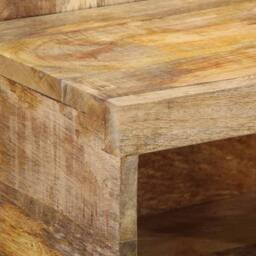 Berkfield Home Bedside Cabinet 50x27x50 cm Solid Rough Wood Mango in Brown - Size: 50 x 27 x 50 cm - thumbnail 5