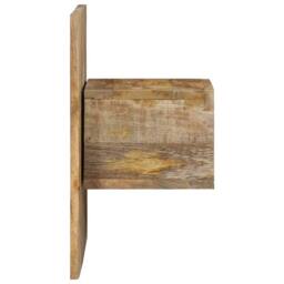 Berkfield Home Bedside Cabinet 50x27x50 cm Solid Rough Wood Mango in Brown - Size: 50 x 27 x 50 cm - thumbnail 3