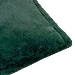 Furn Kallu Reversible Faux Fur Cushion in Dark Green - Size: 55 cm x 55 cm - thumbnail 4